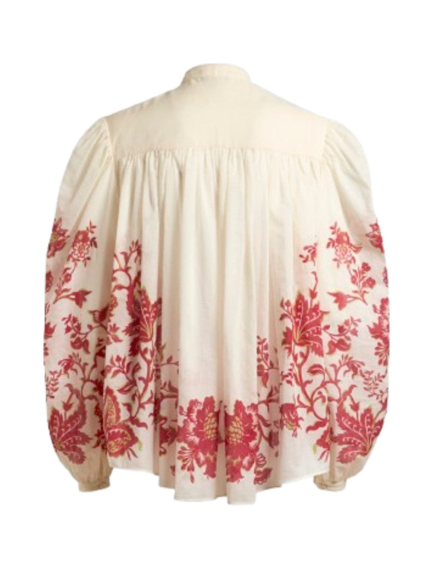 Etro Mandarin Collar White Shirt