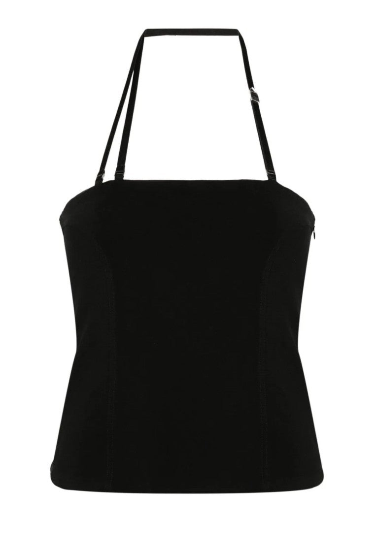 The Attico Strapless Black Top