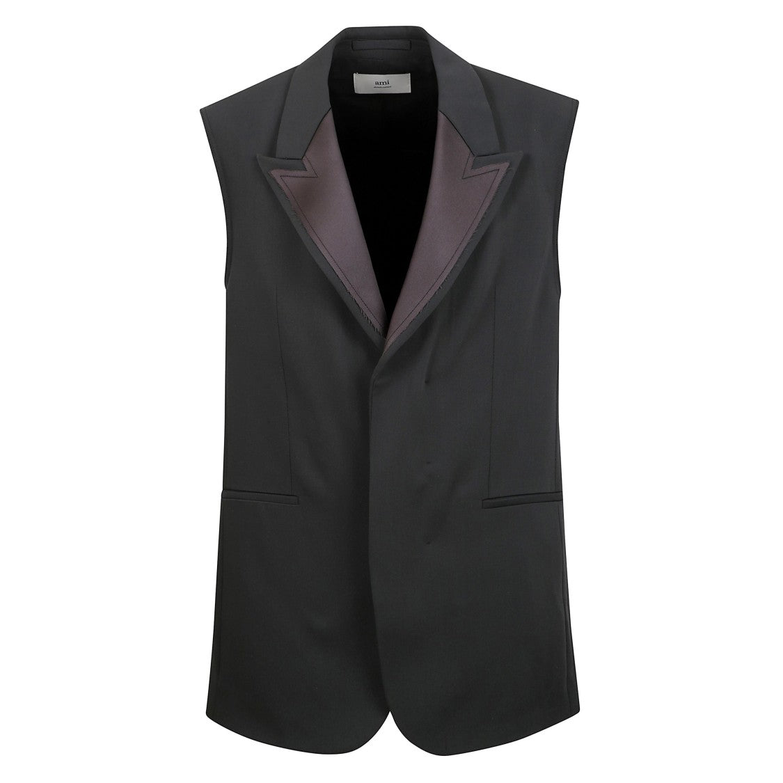 Ami Paris Single-Breasted Sleeveless Vest