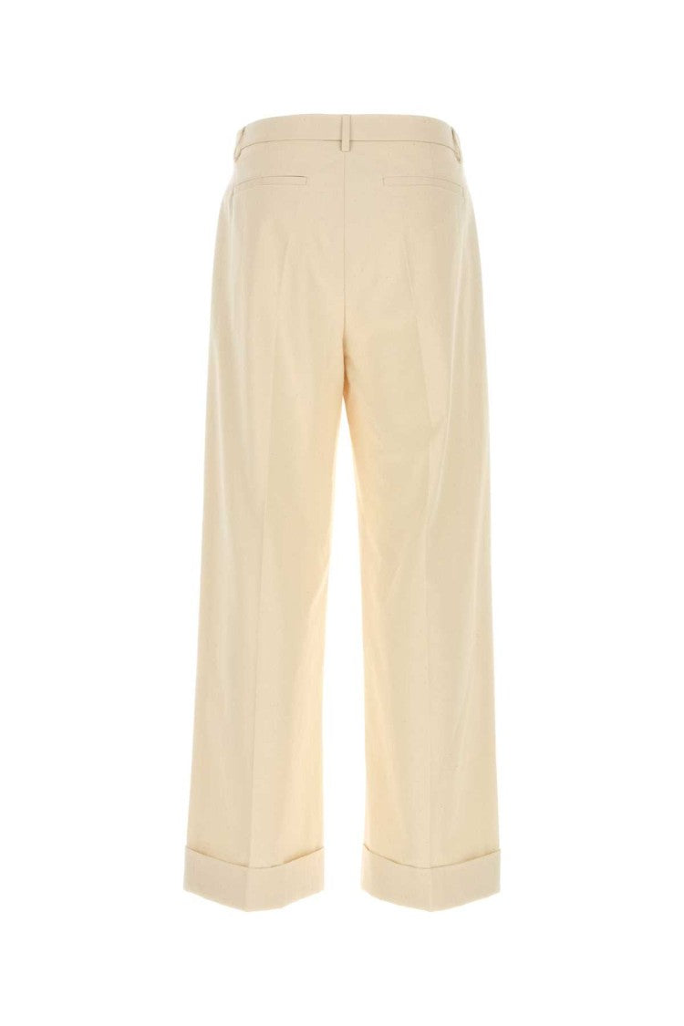Valentino Garavani Melange Ivory Cotton Pant