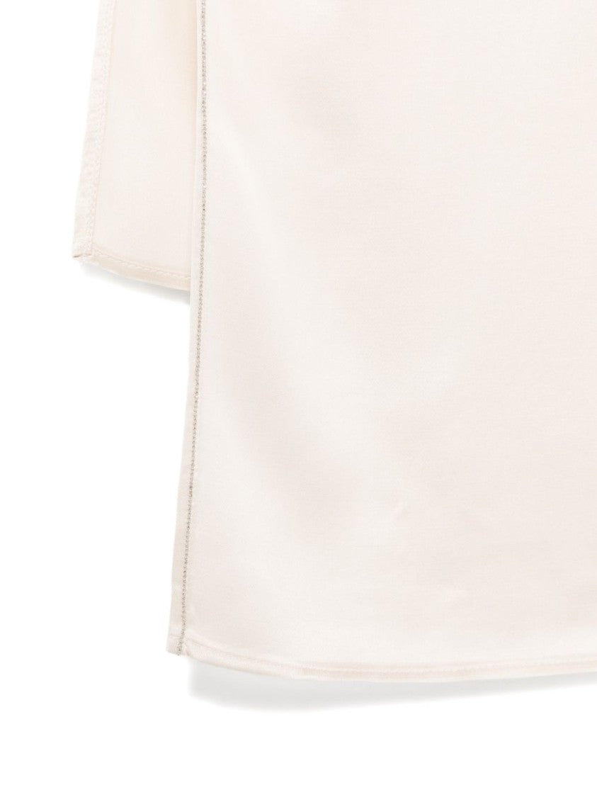 Peserico Beige Scarf With And Smooth Texture