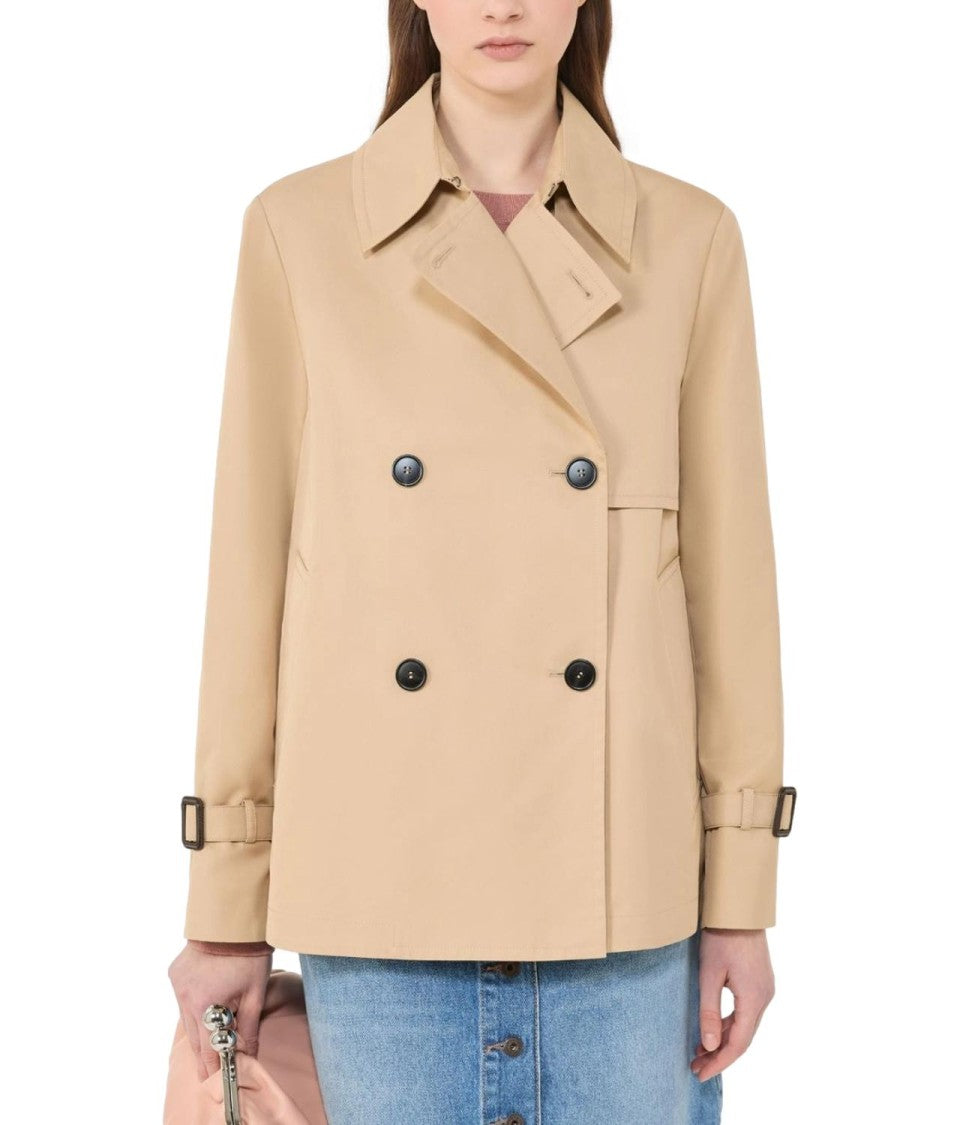 Max Mara Beige Cotton Blend Raincoat