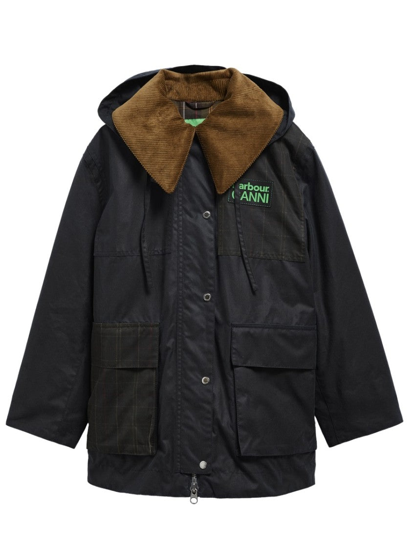 Barbour X Ganni Waxed Cotton Coat