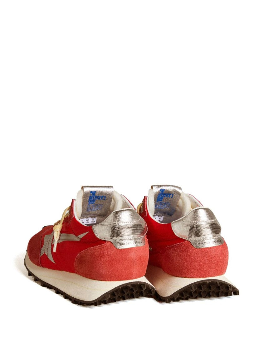 Golden Goose Red Sneakers With Suede Overlays