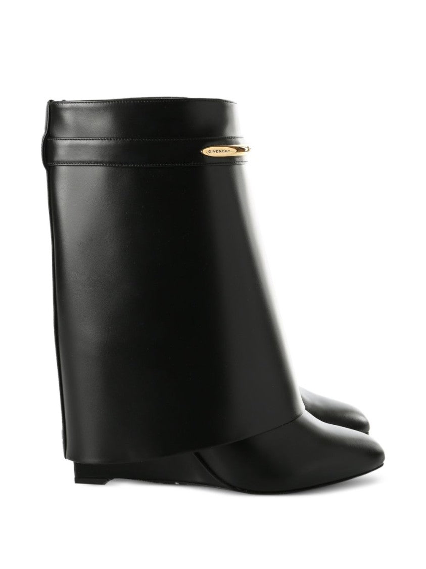 Givenchy Black Silk And Nylon Lug Boots
