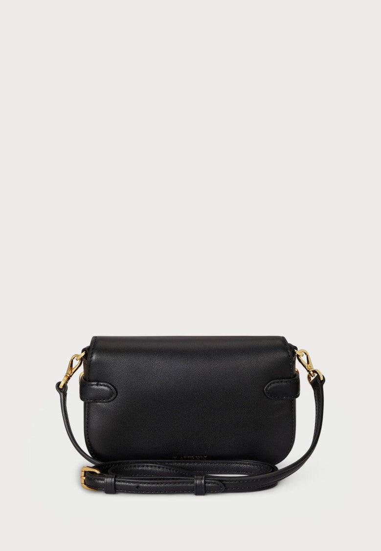 Lauren Ralph Lauren Black Smooth Leather Crossbody Bag