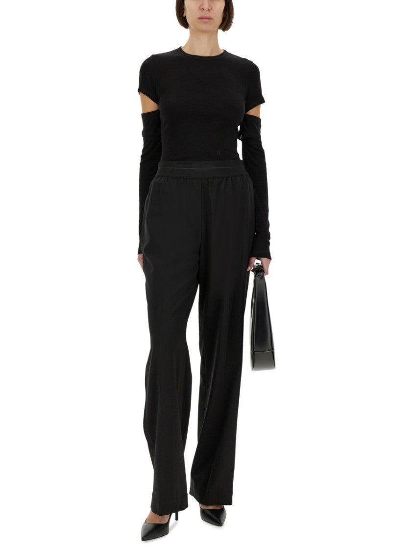Helmut Lang Straight Leg Pants With Elastic Waistband