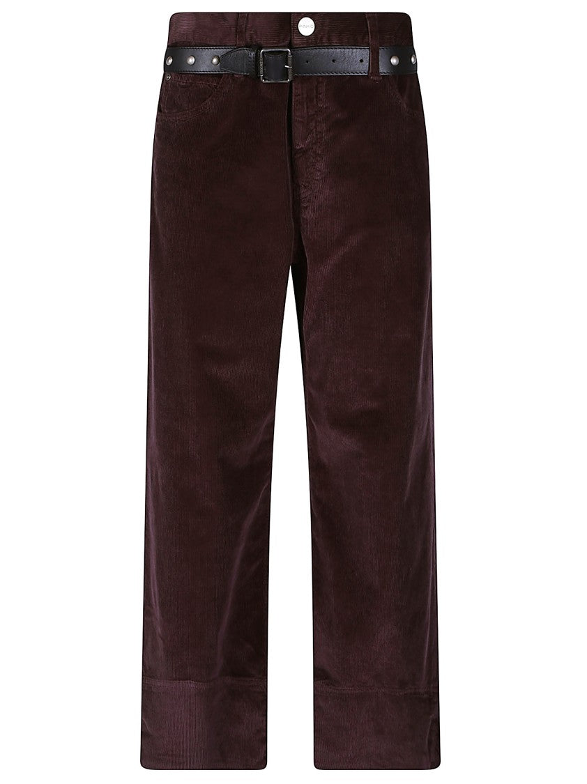 Pinko Cyntia Cropped Wide Corduroy Pants