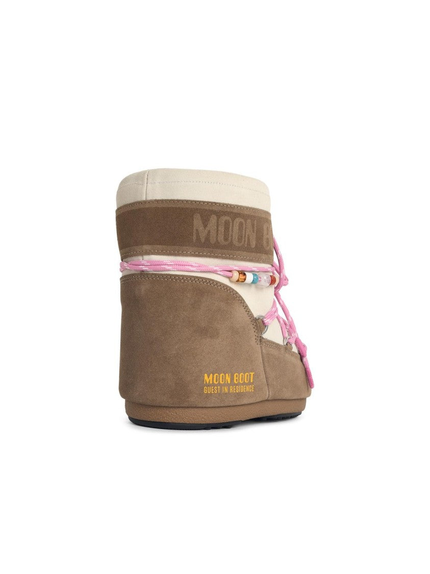 Moon Boot Moon Boot 'Icon' Beige Suede Low Top