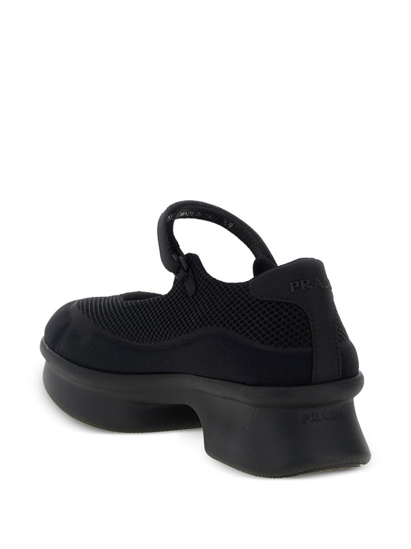 Prada Black Mesh Ballerinas
