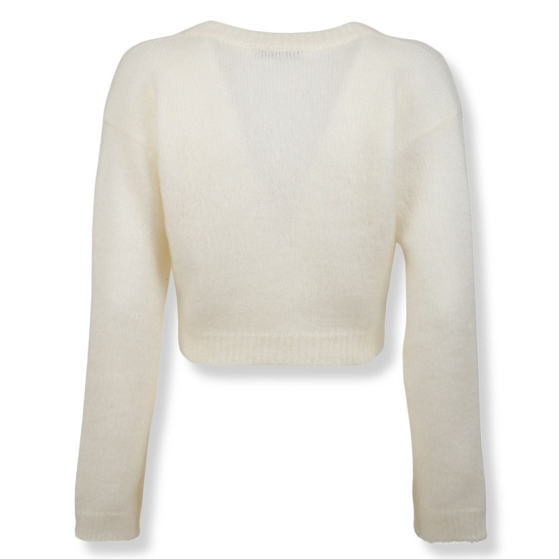 Alessandra Rich Cardigan In Soft Mohair Knit With Intricate Embroidery