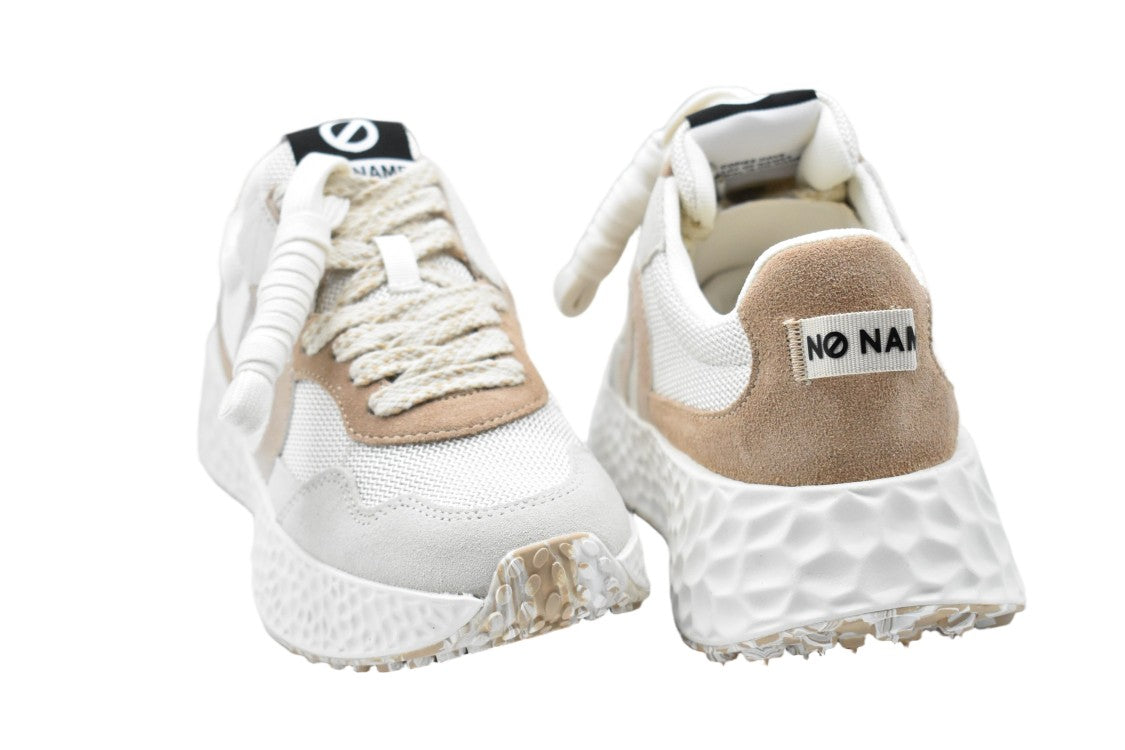 No Name Nude Suede Fabric Textured Sole Sneakers