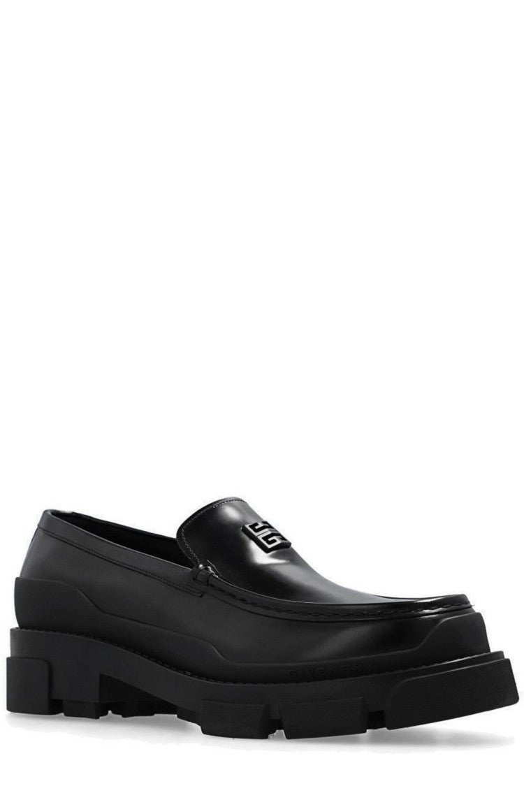 Givenchy Polished Black Loafers With Chunky Rugged Sole