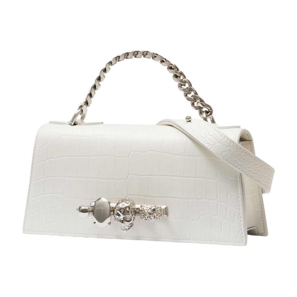 Alexander Mcqueen Jewel Mini Shoulder Bag - Leather - White