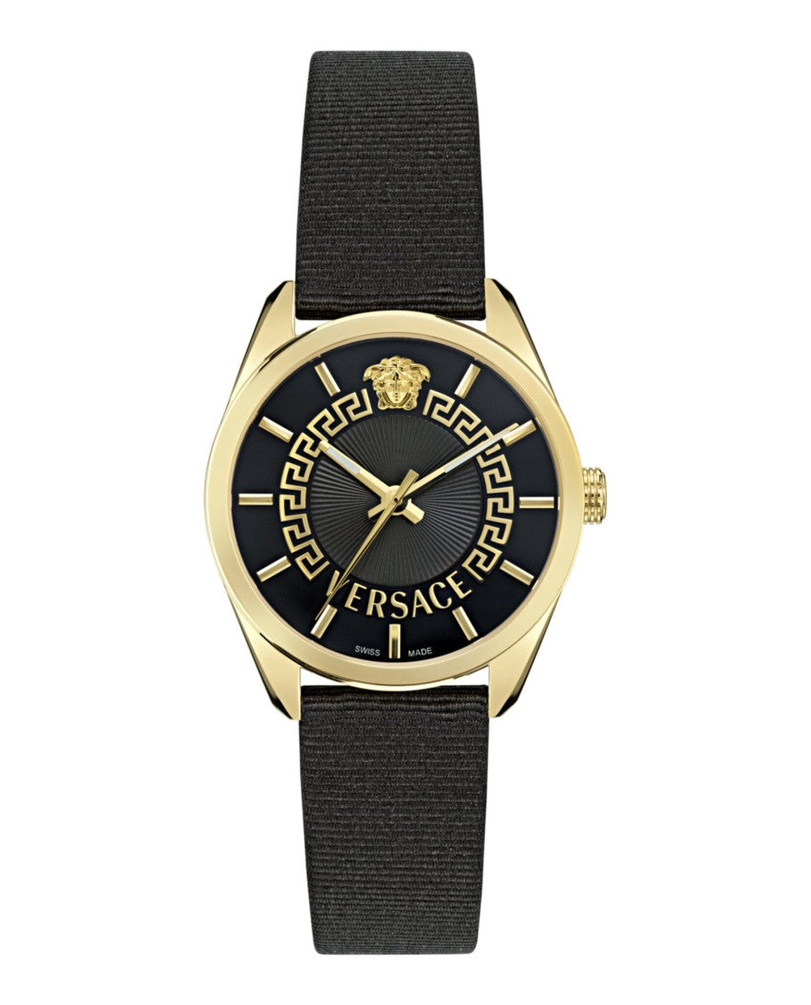 Versace New V-Circle Grosgrain Watch
