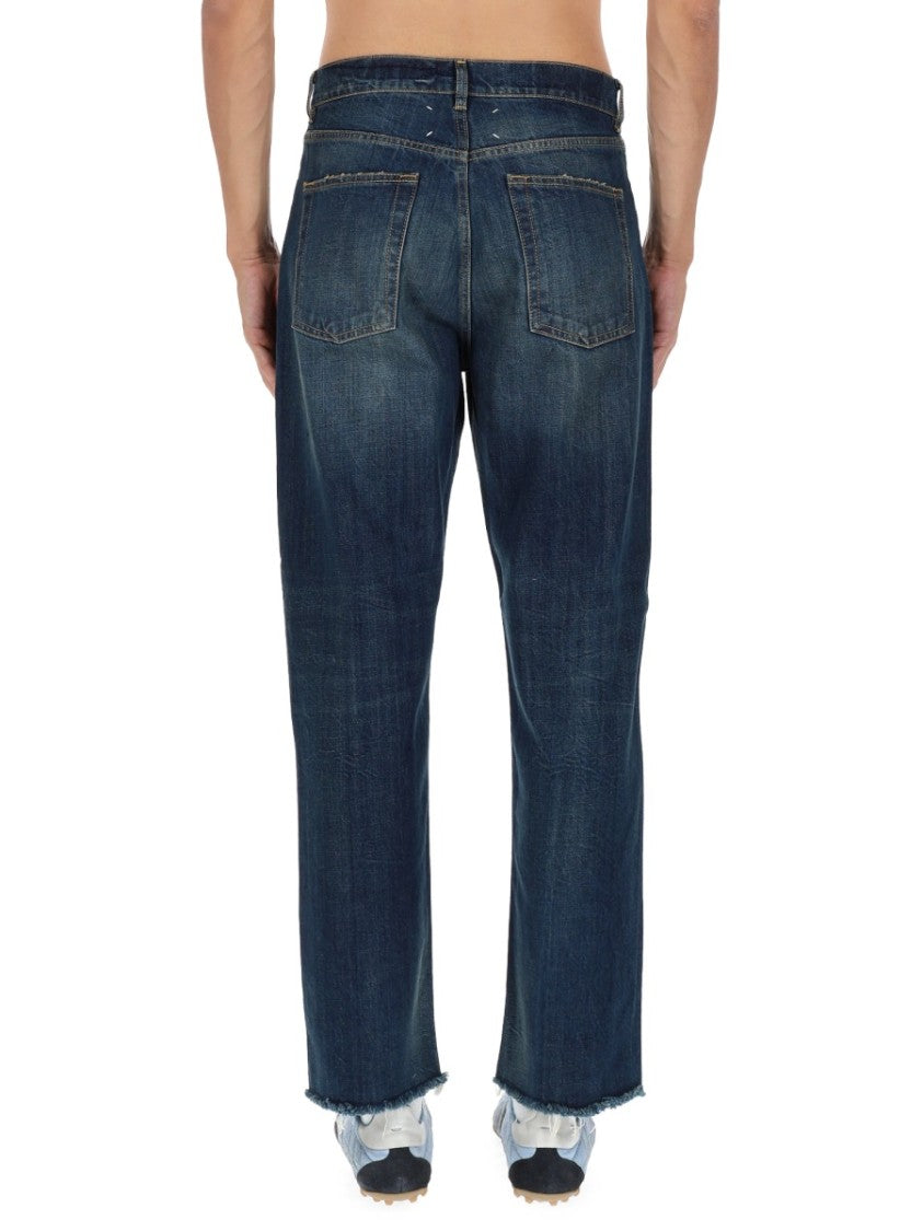 Maison Margiela Five Pockets Cotton Faded Straight-Leg Jeans
