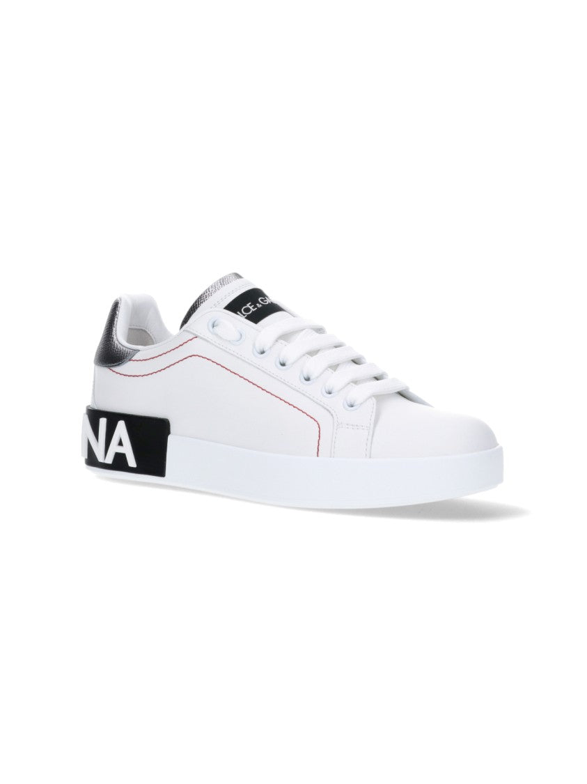 Dolce & Gabbana Portofino' Sneakers – White And Black