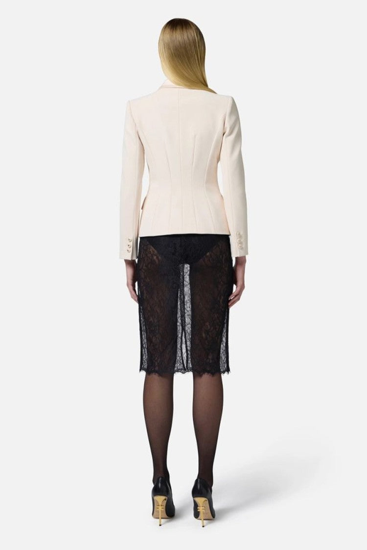 Elisabetta Franchi Double-Breasted Blazer With Structured Shoulders