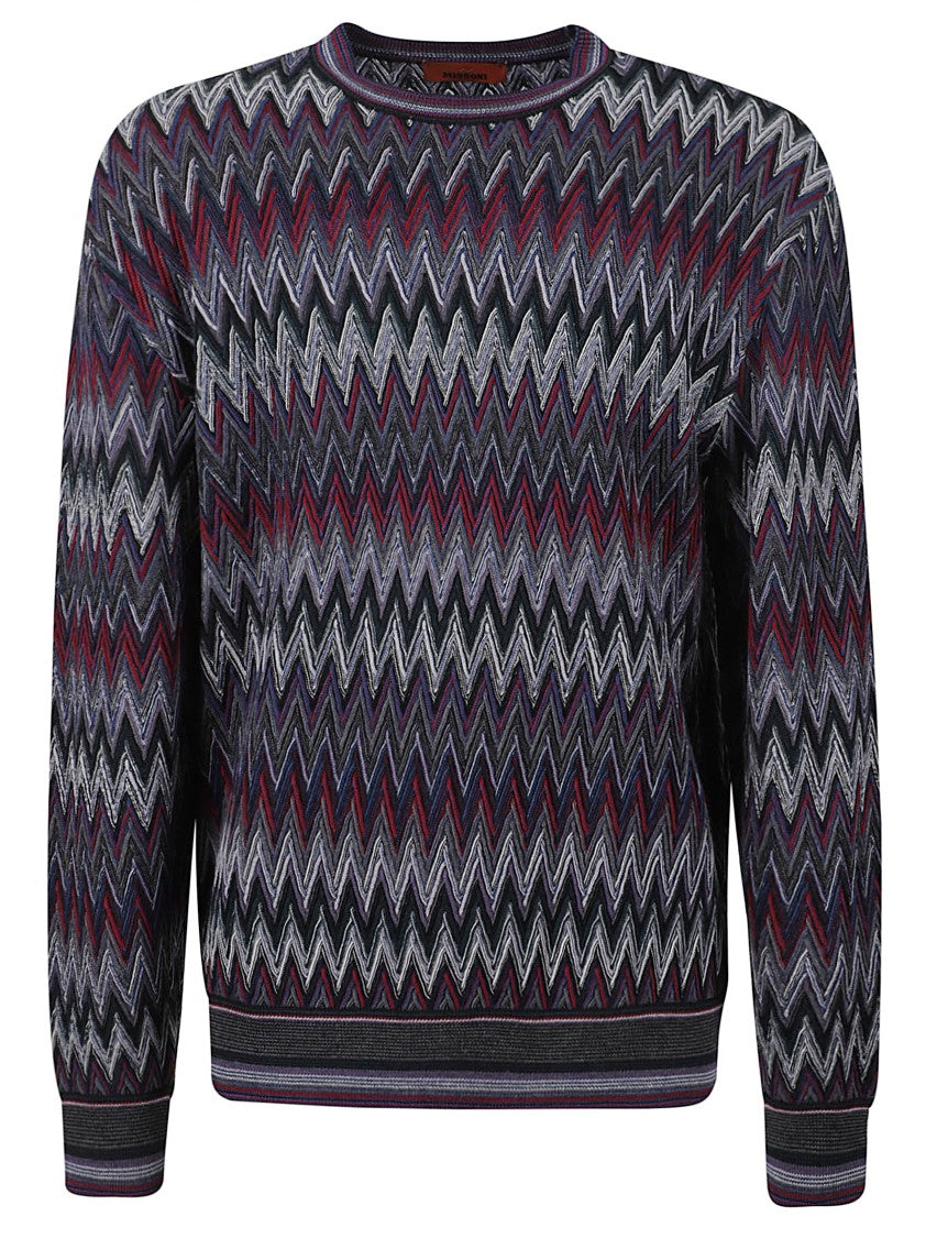 Missoni 3D Zigzag Pattern Knitwear Sweater