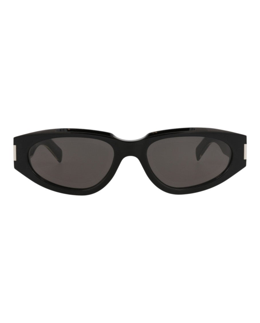 Saint Laurent Round-Frame Sunglasses In Recycled Acetate With Metallic Accents