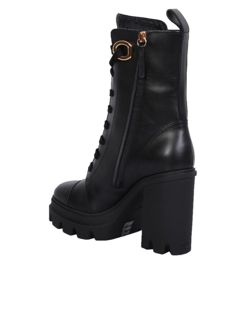 Giuseppe Zanotti Black Leahter Ankle Boots
