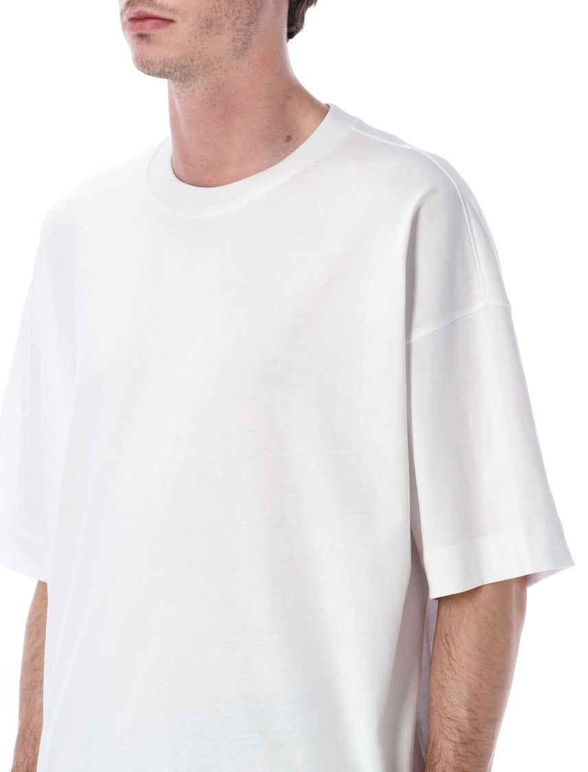 Dries Van Noten Crew Neck White T-Shirt With Relaxed Fit