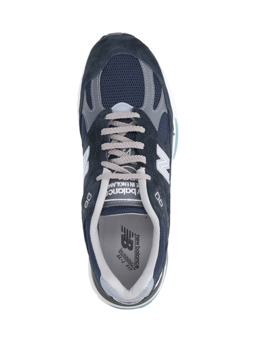 New Balance Navy Made In Uk 991V2 Mesh Sneakers
