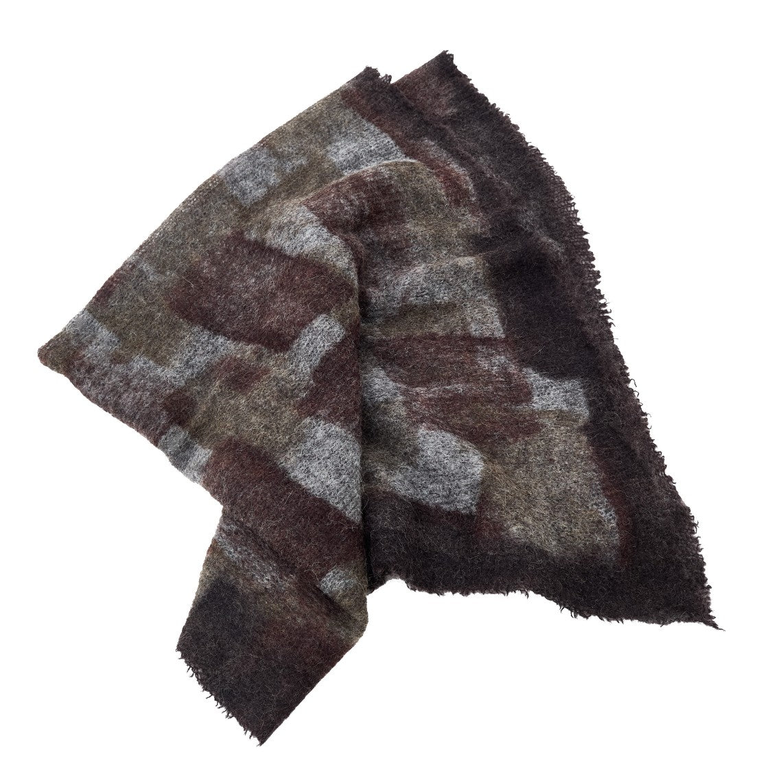Faliero Sarti Little Simy Fringed Geometric Alpaca Scarf