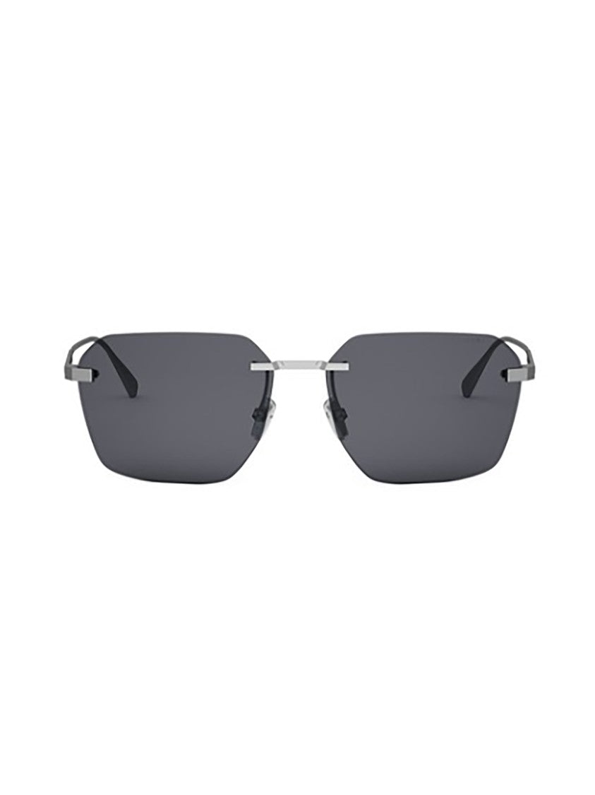 Bulgari Bv40029u Rimless Rectangular Silver Sunglasses