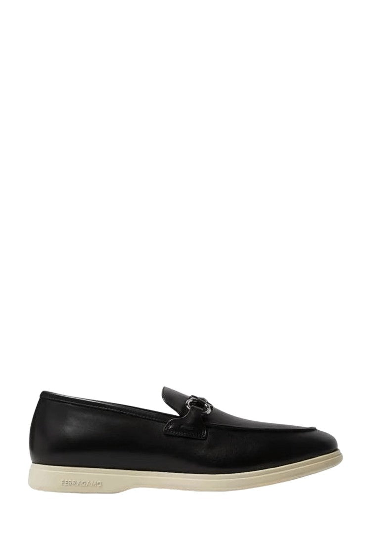Salvatore Ferragamo Calf Leather Loafers With Metal Bit Detail display picture 2