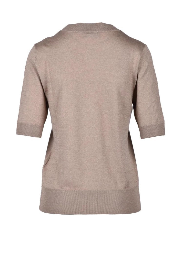 Wild Cashmere Silk And Cashmere Knit Top - Taupe