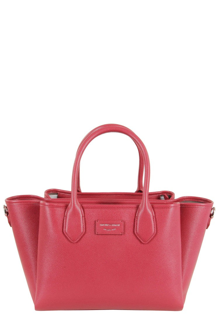 Emporio Armani Triple Compartment Faux Leather Shopping Bag