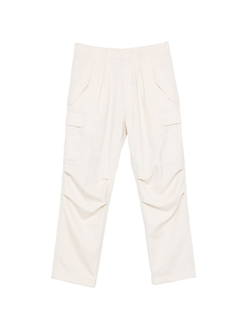 Tom Ford White Cargo Pleated Straight-Leg Pants