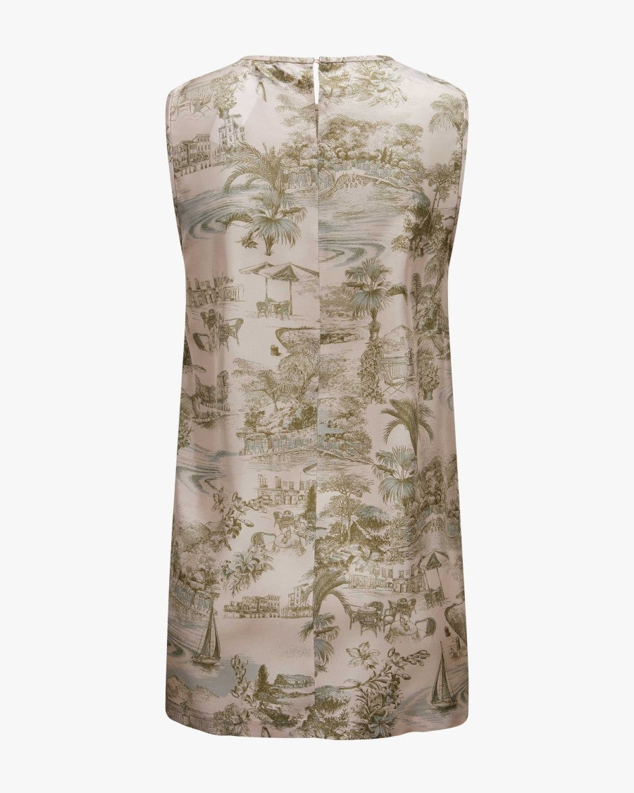 Max Mara Silk Twill Sleeveless Blouse