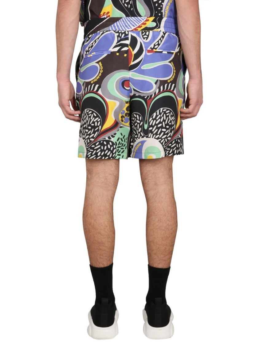 Moschino Psychedelic Print Bermuda Shorts