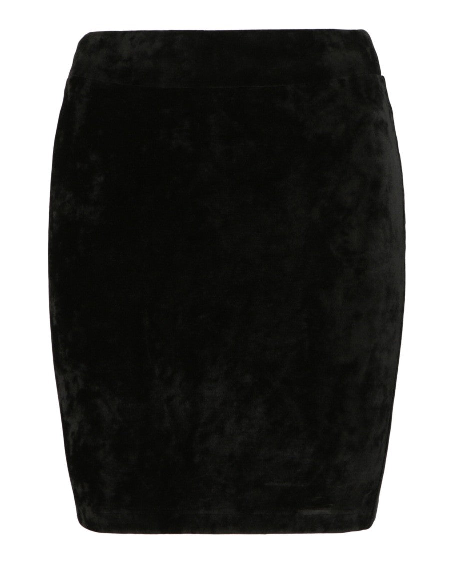 Balenciaga Plush Velvet Mini Skirt With Drawstring Feature