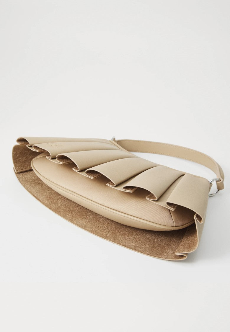 Lacoste Beige Lenglen Leather Shoulder Bag