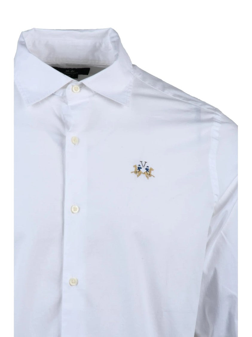 La Martina White Tailored Button-Down Shirt