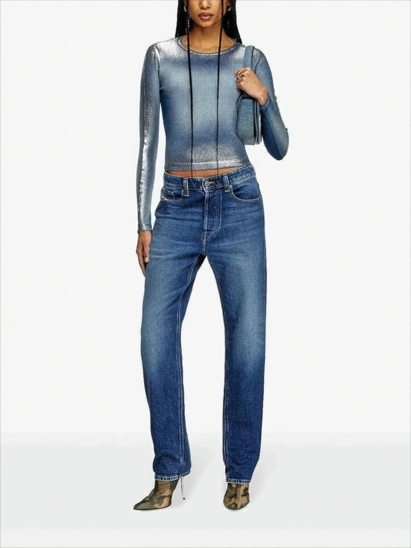 Diesel Relaxed Straight-Leg Denim Shorts With Frayed Hem