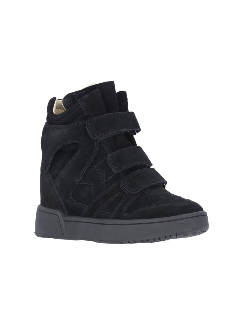 Isabel Marant Black Im3 Suede High-Top Sneakers