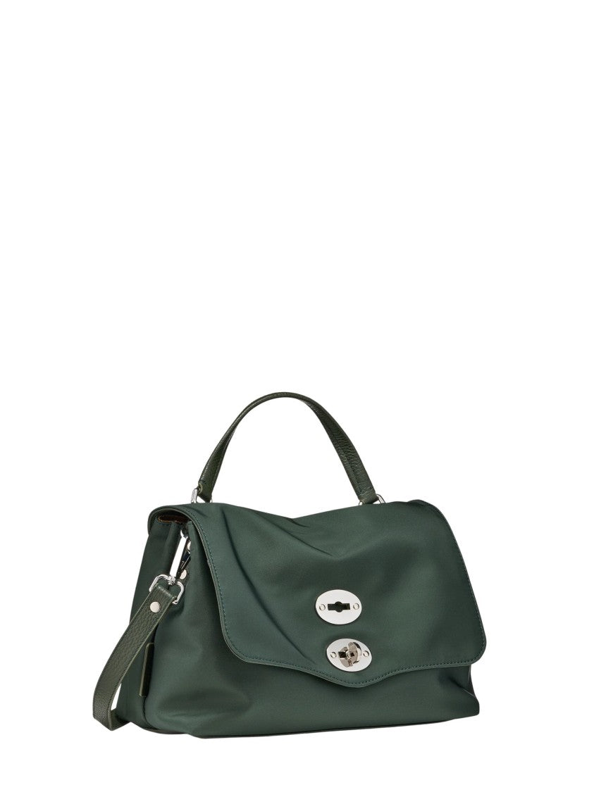Zanellato Deep Green Silver Turn-Lock Shoulder Bag