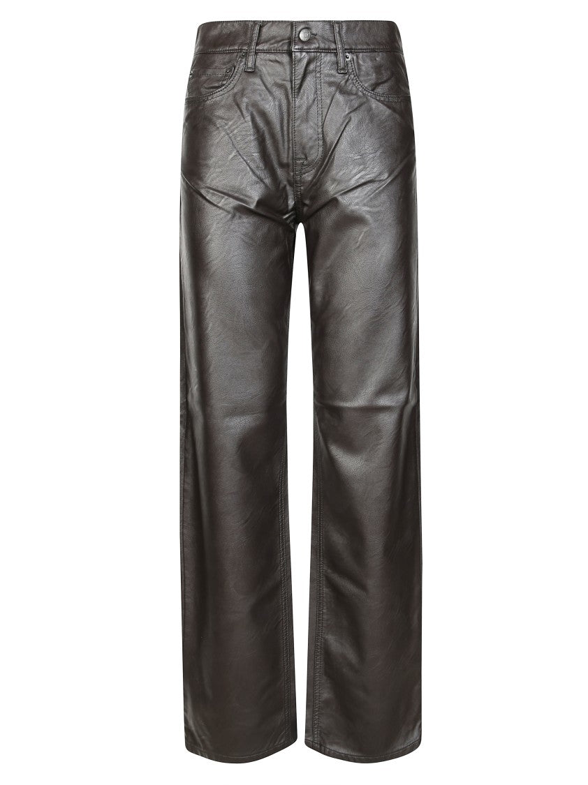 Cycle Straight-Leg Eco-Leather Trousers With Minimalist Design