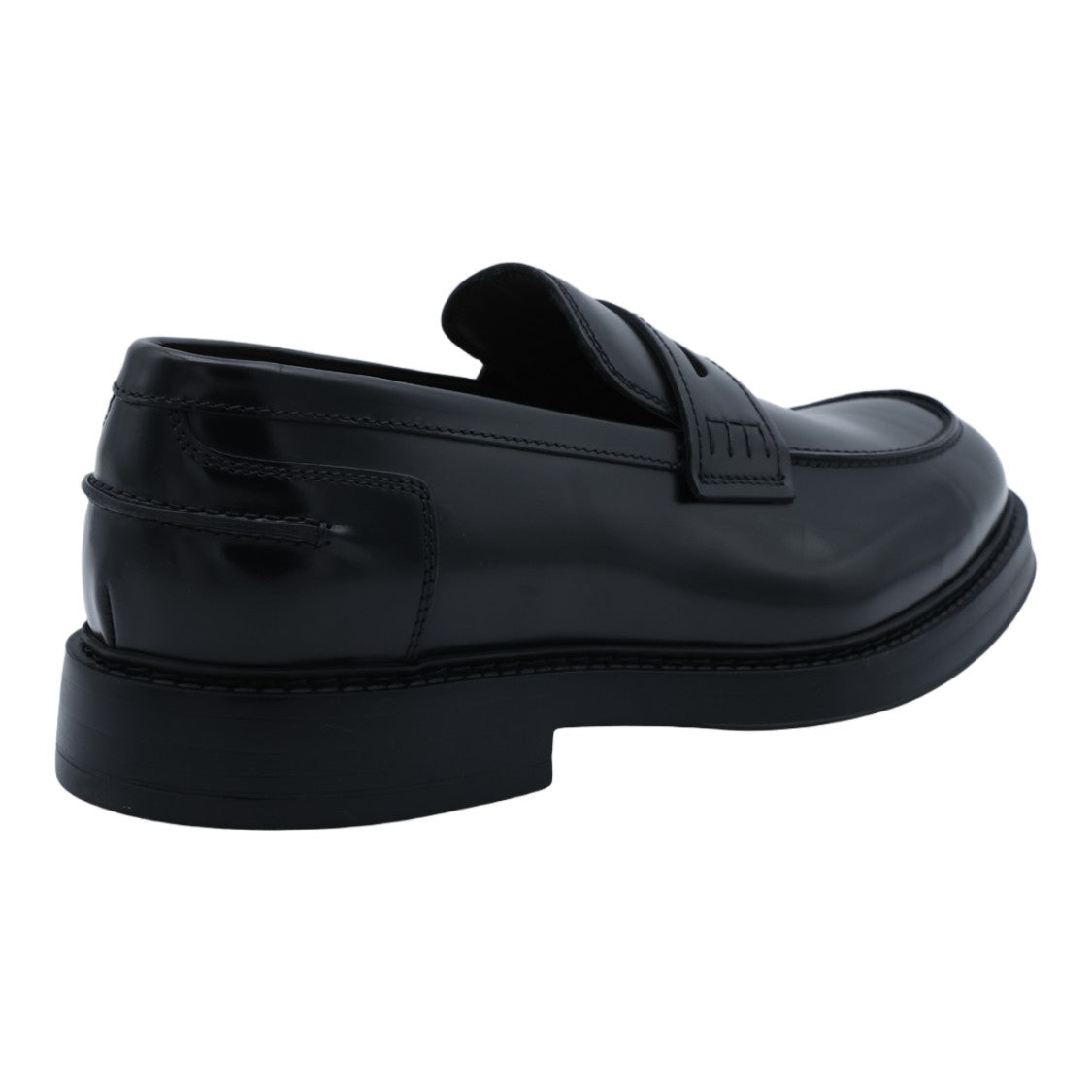 Doucal's Polished Leather Penny Loafers With Refined Silhouette