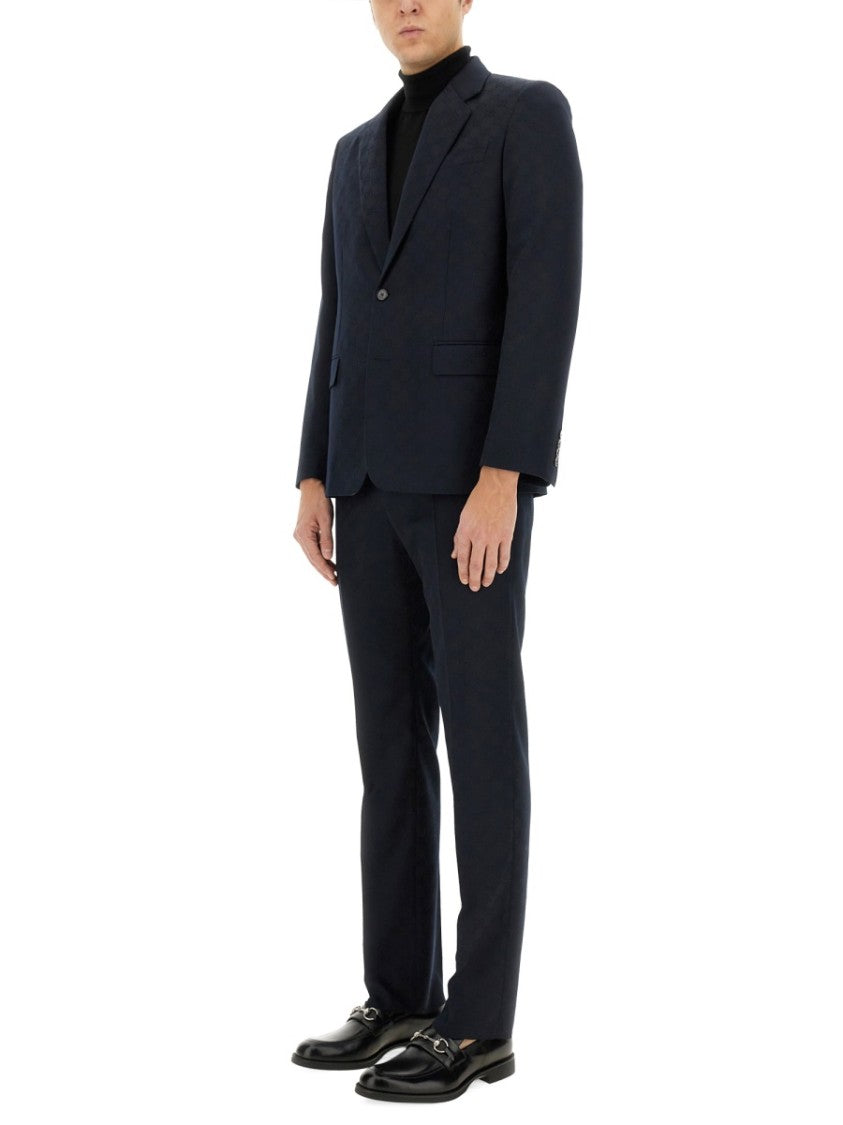 Gucci Textured Wool Jacquard Dress With Tailored Silhouette