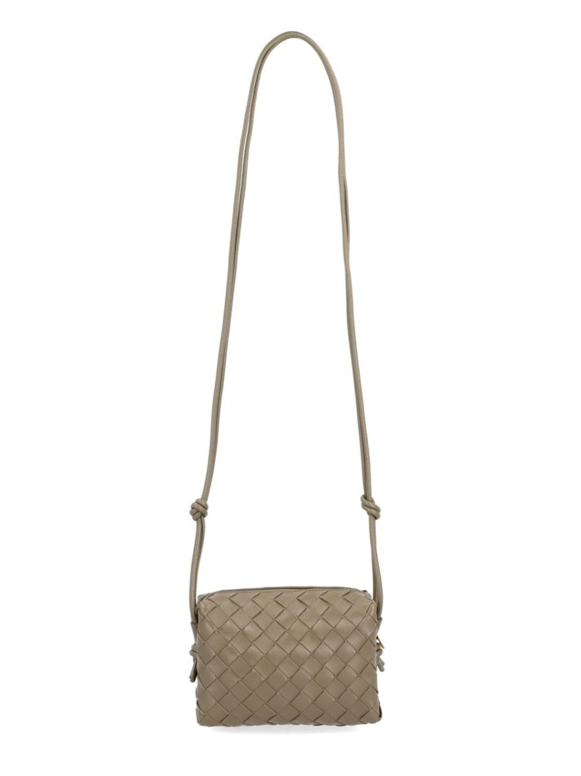 Bottega Veneta Mini Rectangular Woven Lamb Leather Camera Bag