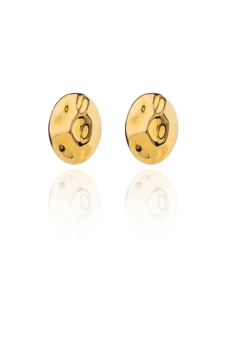 Federica Tosi Gold Rock 18K Gold Plated Bronze Metal Earrings