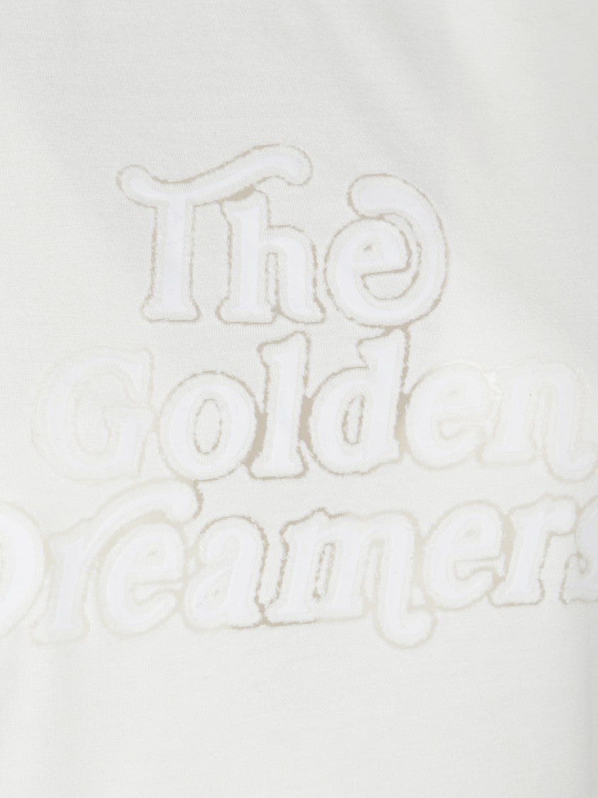 Golden Goose Jersey T-Shirt With Metallic Star Detailing And Iconic Logo