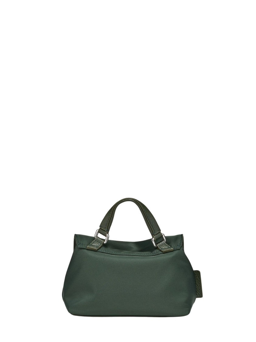 Zanellato Green Silver-Tone Turn-Lock Shoulder Bag