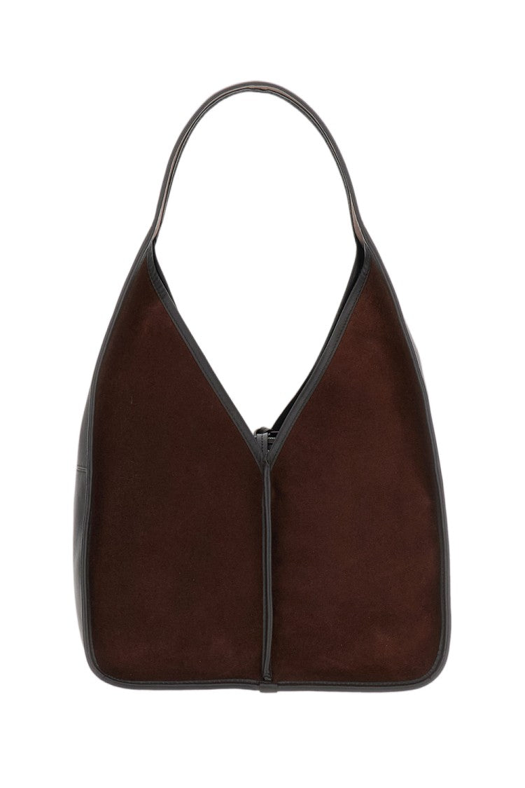 Hereu Brown Calella Hobo Suede Leather Shoulder Bag
