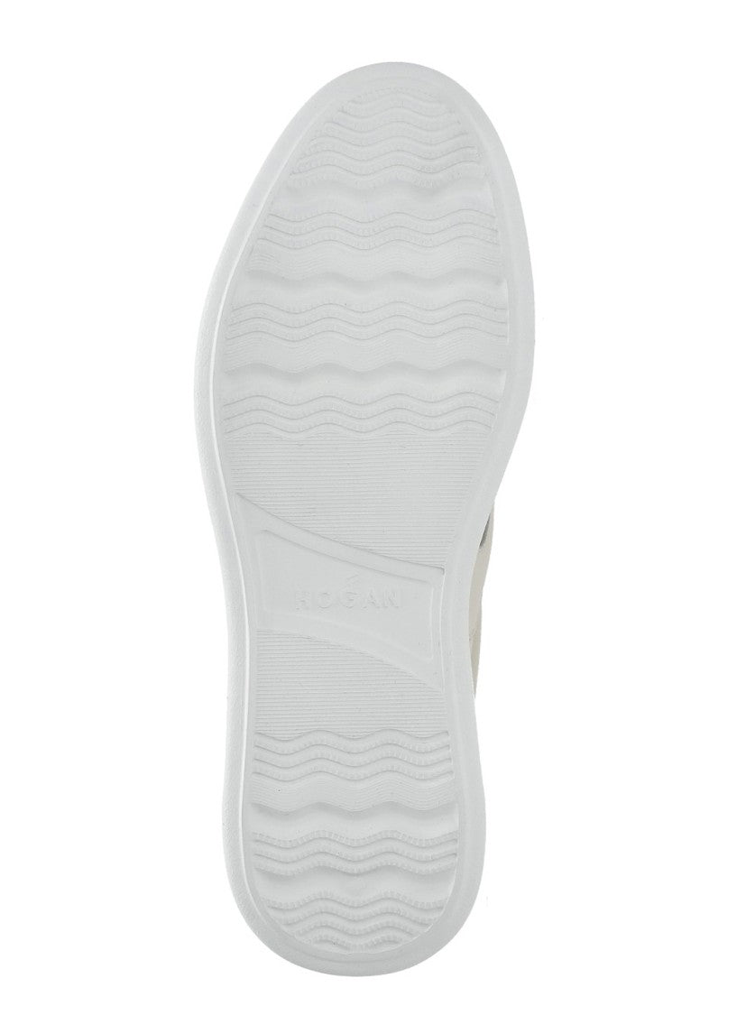 Hogan Ivory Rebel Lurex Laces Sneakers